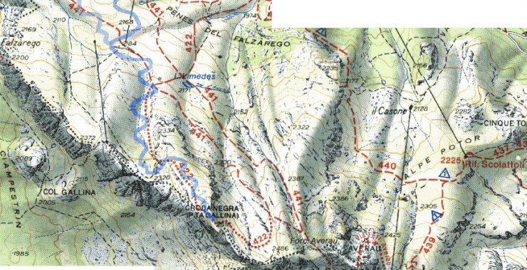 Mappa Croda Negra